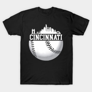 Vintage Downtown Cincinnati Shirt Baseball Retro Ohio State T-Shirt